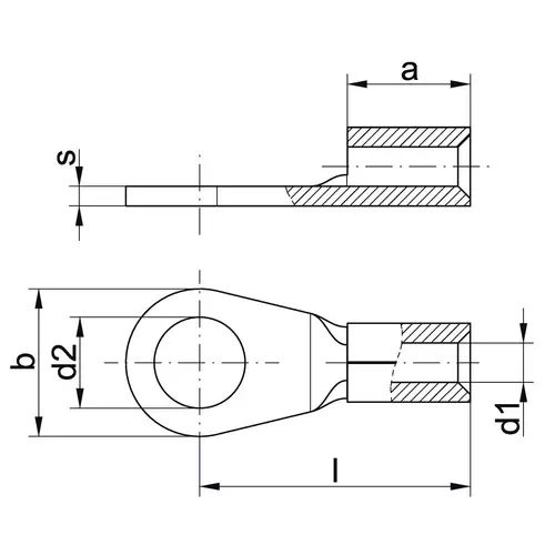 166216 Końcówka kablowa oczkowa Cu DIN 240mm2 / 25szt. 2
