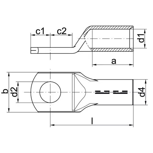 104R8  Końcówka kablowa Cu DIN 25mm2 / M8 / 50szt. 2