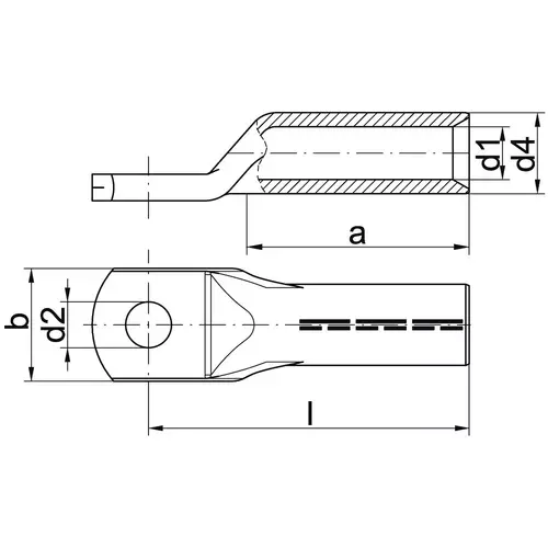 211R16 Końcówka kablowa AL 185mm2 / M16 / 1szt. 2