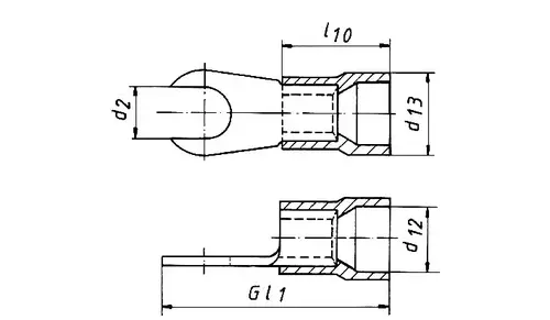 652C6 Końcówka widełkowa izolowana Cu 10mm2 / M6 / 100szt. 3