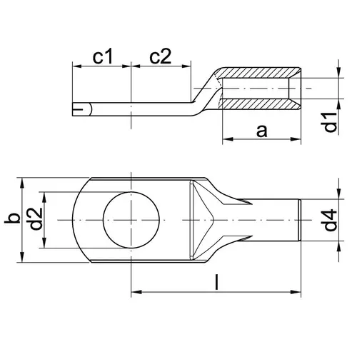 65N12 Końcówka oczkowa Niklowa 95mm2 / M12 / 25szt. / KLAUKE 2
