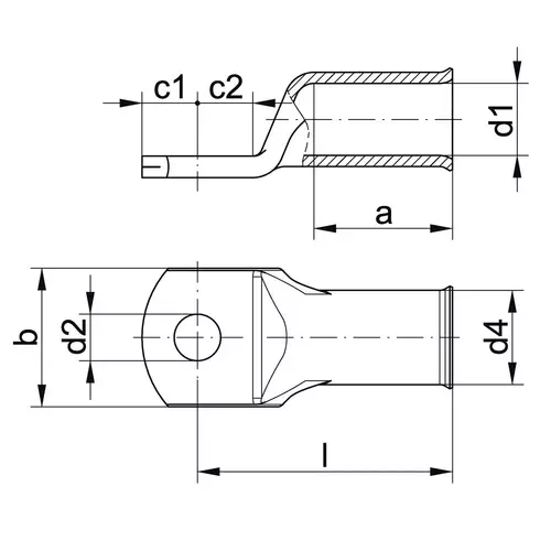 708F12  Końcówka kablowa Cu 95mm2 / M12 / seria F / 50szt. 2
