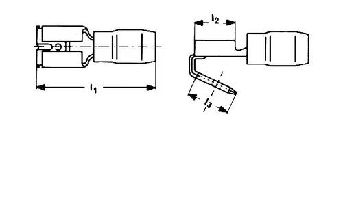 720AZ Gniazdo płaskie izolowane z bocznym przyłączem 0,5-1mm2 / 6,3mm / 100szt. 3