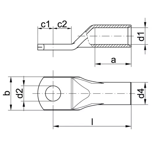 87V8 Końcówka oczkowa ze stali nierdzewnej VA 70mm2 / M8 / 10szt. 2