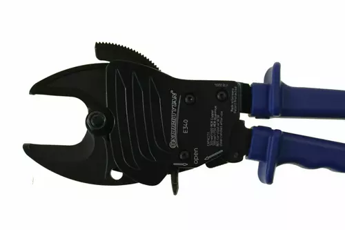 E340 Nożyce zapadkowe otwarte do kabli 300mm2 / FI:34mm 5