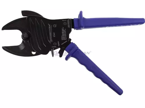 E340 Nożyce zapadkowe otwarte do kabli 300mm2 / FI:34mm 8