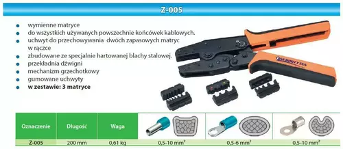 Z-005 Zaciskarka z 3 wymiennymi matrycami 2