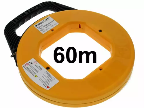 EBF60 Taśma do wciągania kabli w kasecie 60m / 3.7 mm 3
