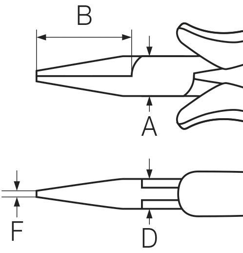 Szczypce półokrągłe Professional ESD proste szczęki 120 mm, 4 3/4" / WIHA 10348 2