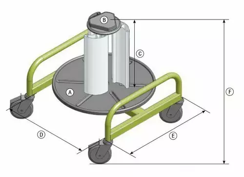 E90206 Rozwijak do kabli Ø 450mm / 50kg / VARIO 4