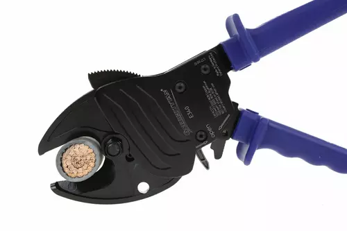 E340 Nożyce zapadkowe otwarte do kabli 300mm2 / FI:34mm 2