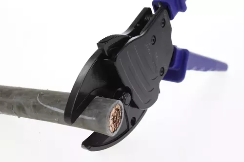 E340 Nożyce zapadkowe otwarte do kabli 300mm2 / FI:34mm 3