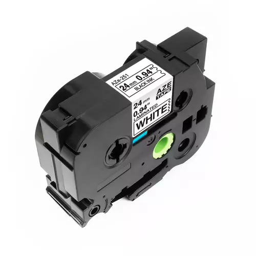Taśma do drukarki 24mm AZE-251 CZAR-BIAŁY 4