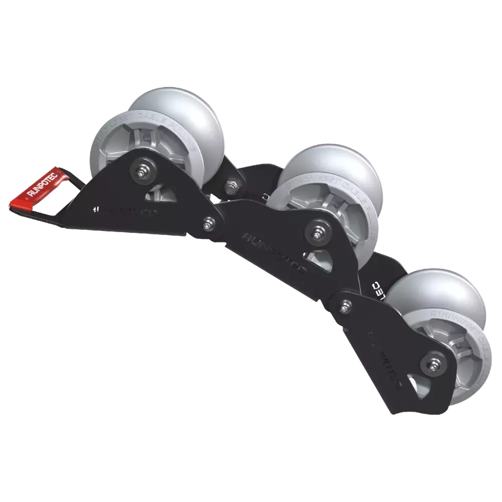 10166 Rolka kablowa kątowa z 3 rolkami Ø 130mm / 4500kg / RUNPOTEC 1