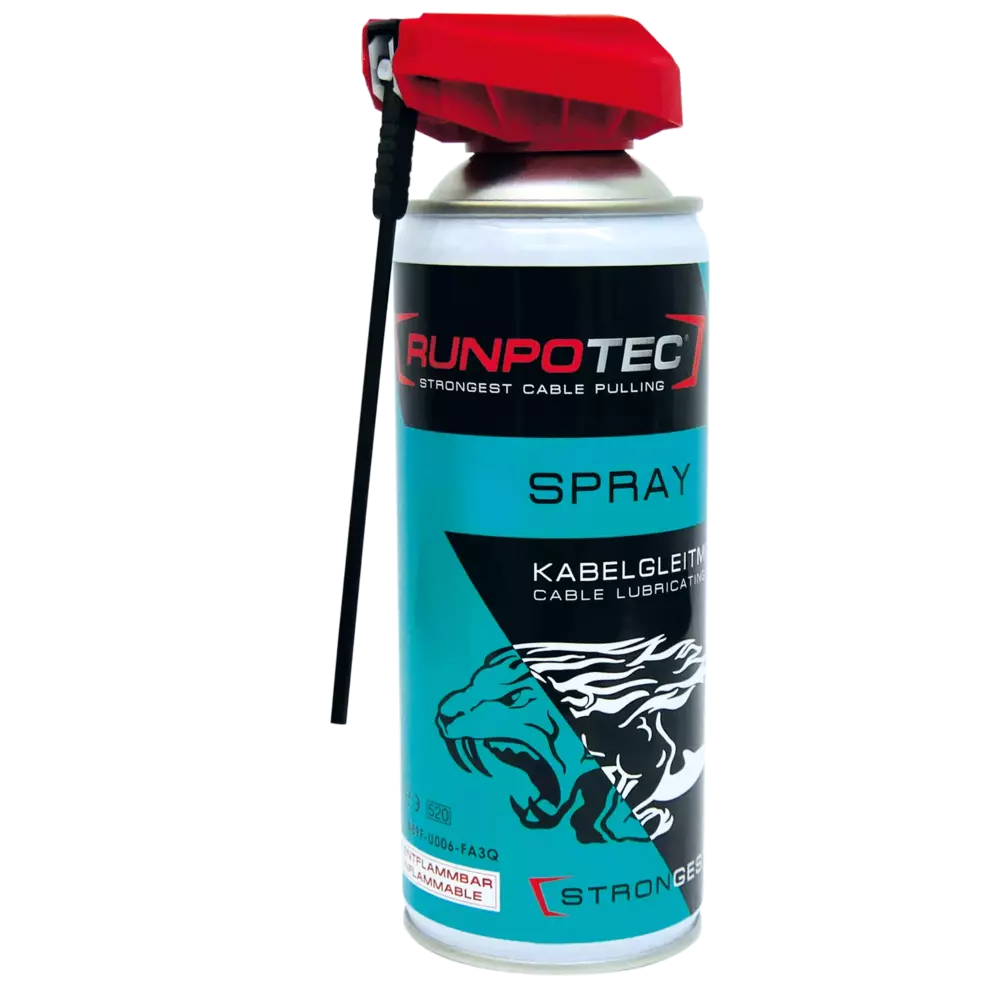 20523 Smar poślizgowy do wciągania kabli / Spray 400ml / RUNPOTEC 1