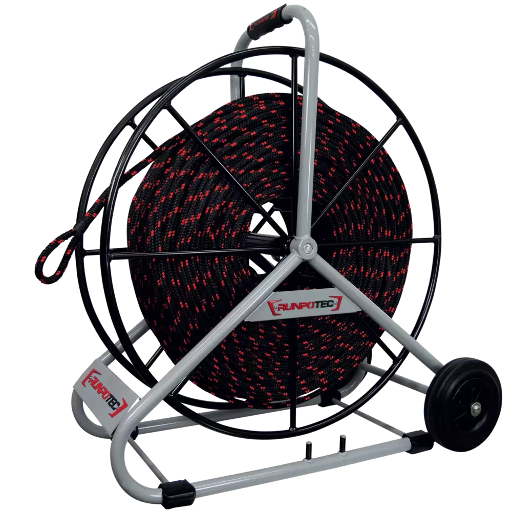 10123 Lina na stojaku do wciągania kabli Ø 12 mm - 350m / RUNPOTEC 1