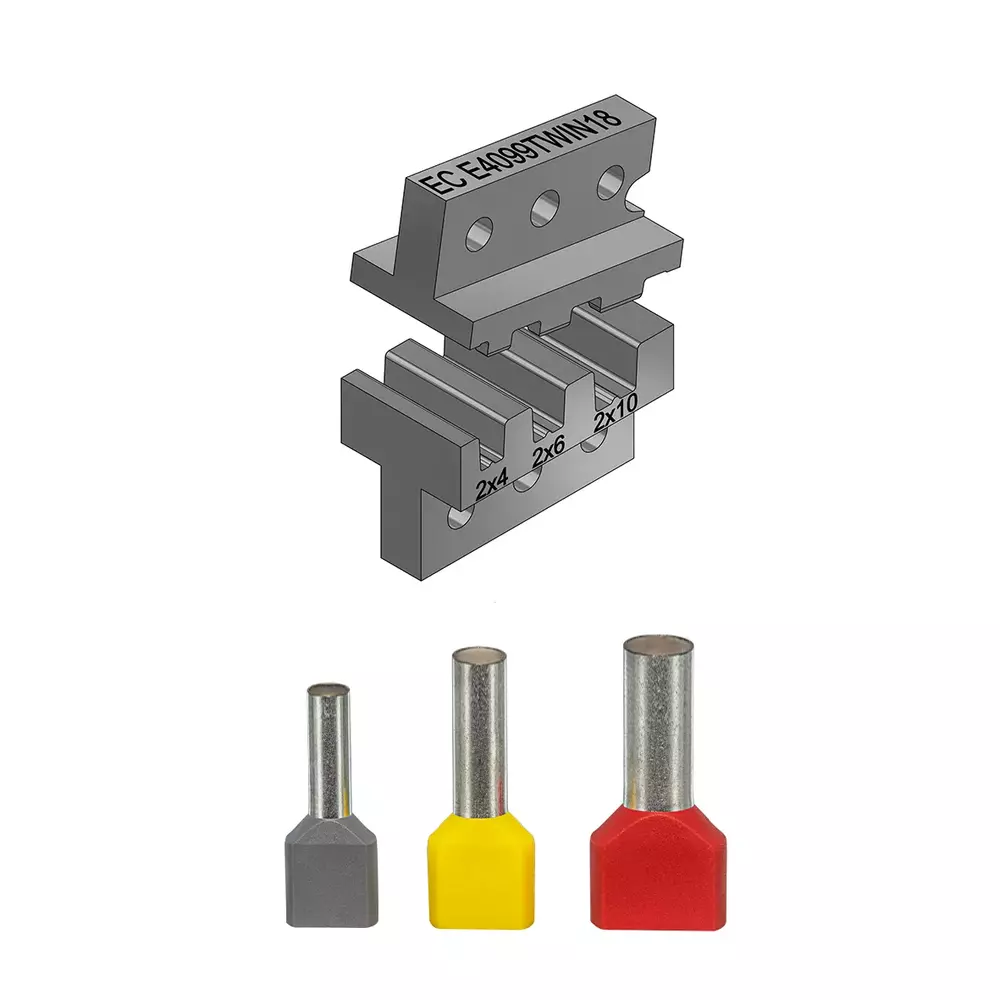 EC E4099TWIN18 Matryca do tulejek podwójnych 2x4-2x10 mm² 1