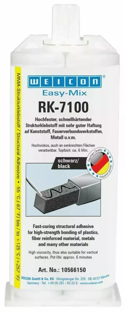 WEICON 10566150 / Easy-Mix RK-7100 black, 50 g Acrylic Adhesive 1