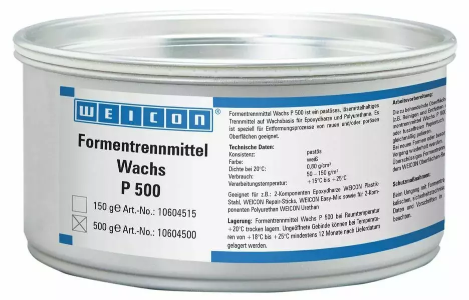 WEICON 10604500 / Mould Release Agent Wax P 500 P 500 0.5 kg 1