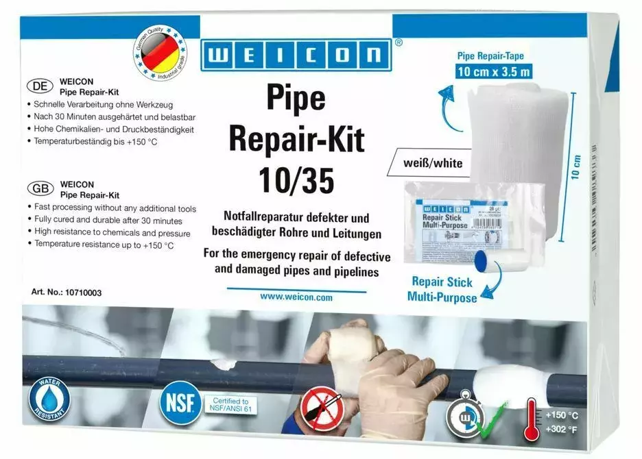 WEICON 10710003 / Pipe Repair-Kit 10/35 (10 cm x 3.5 m) 1