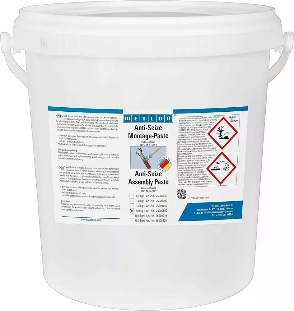 WEICON 26000500 / Anti-Seize Assembly Paste 5.0 kg 1