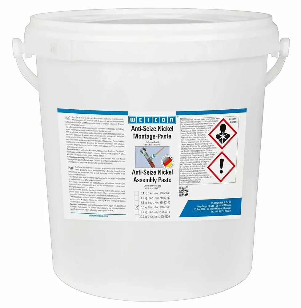 WEICON 26050500 / Anti-Seize Nickel Assembly Paste 5 kg 1