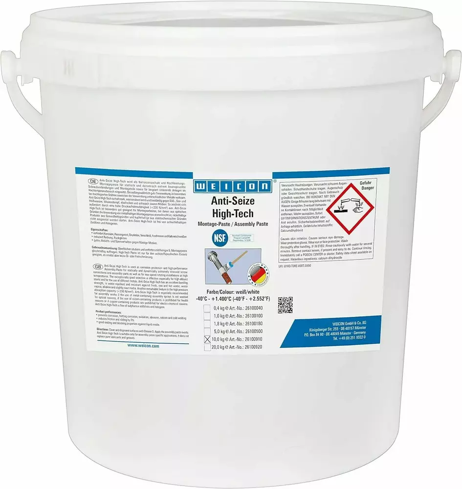 WEICON 26050910 / Anti-Seize Nickel Assembly Paste 10 kg 1