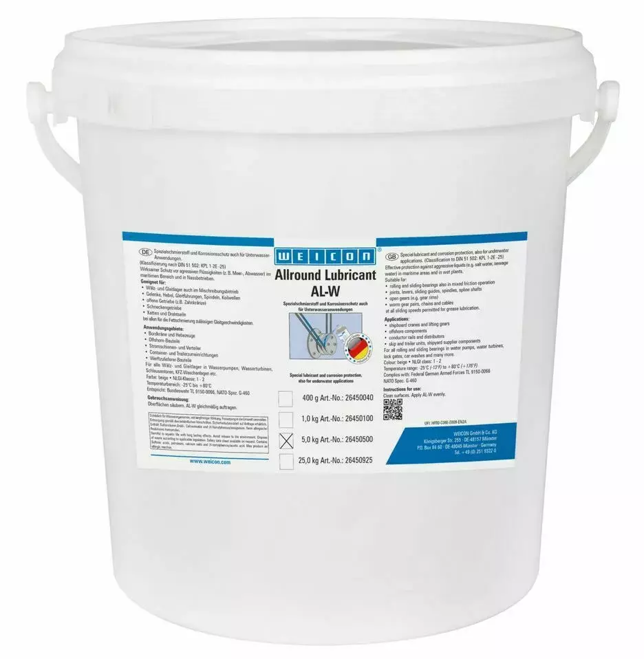 WEICON 26450500 / AL-W High Performance Grease 5 kg 1