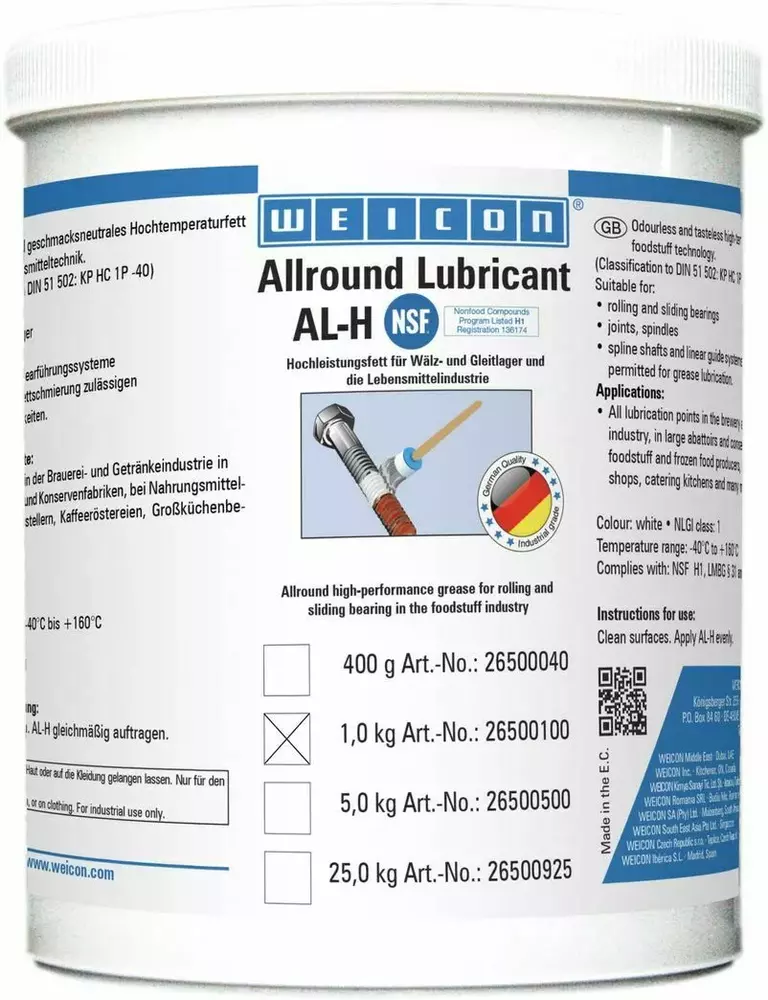 WEICON 26500100 / AL-H High Performance Grease 1 kg 1