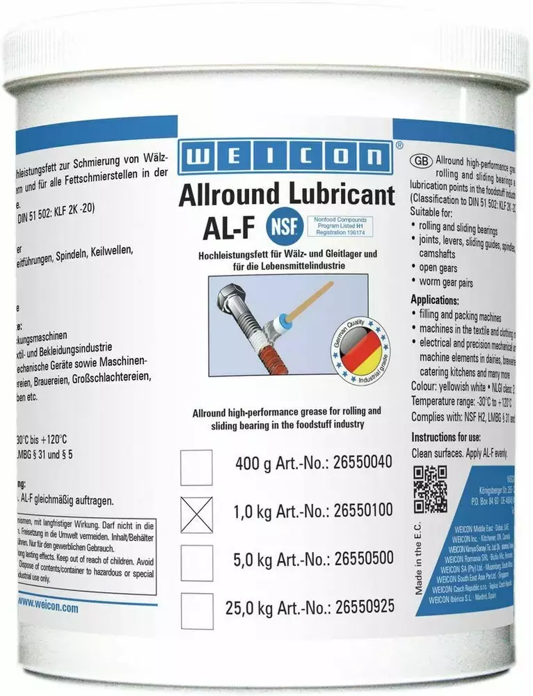 WEICON 26550100 / AL-F High Performance Grease 1 kg 1