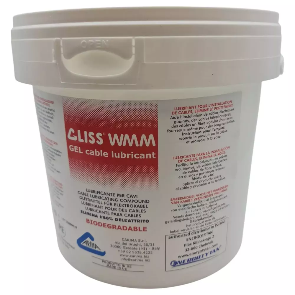 VGELWMMS5 Żel do wciągania kabli GLISS WMM / 5kg 1