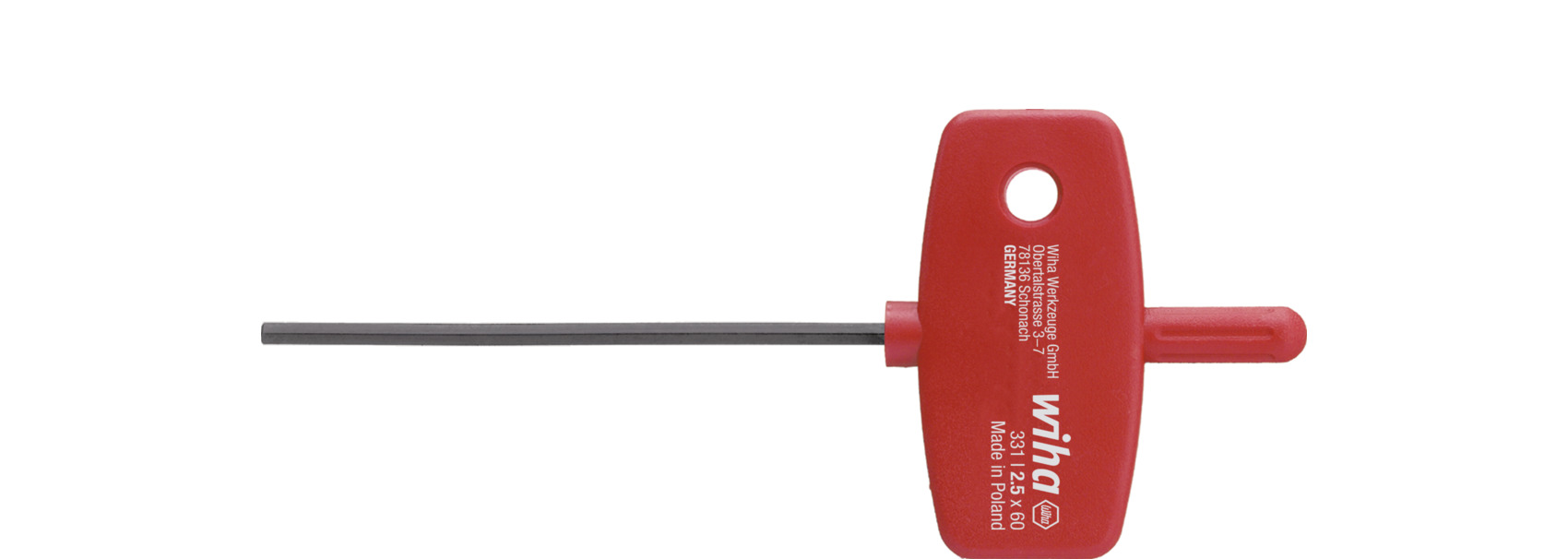 Klucze trzpieniowe z rękojeścią w kształcie klucza sześciokątny oksydowany chemicznie 1.5 mm / WIHA 00894 1