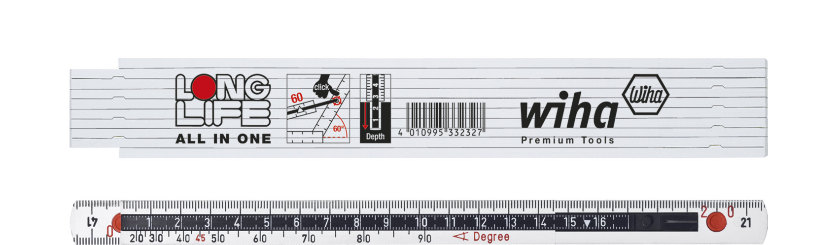Przymiar składany Longlife® All in One 2 m metryczny, 10 ogniw 15 mm / WIHA 33232 1