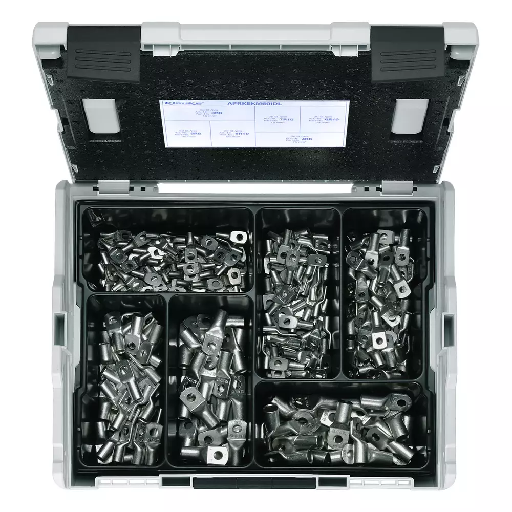 LBOXX3R8SET Zestaw końcówek CU 16-95 mm2 / 220 szt. / KLAUKE 1
