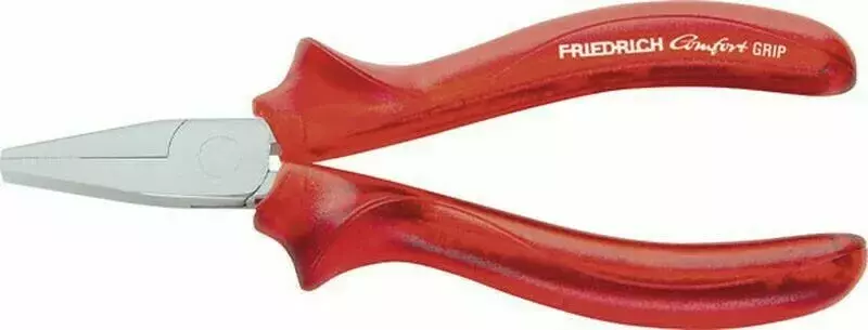 Flachzange 160 mm - verchromt, Comfort Grip rot-transparent 1