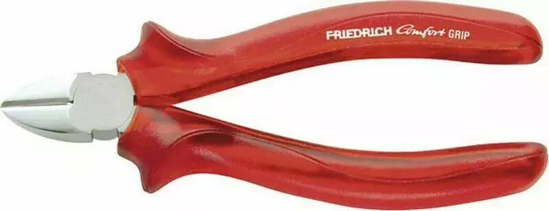 Seitenschneider 160 mm - verchromt, Comfort Grip rot-transparent 1