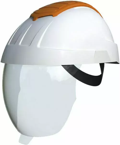 VDE-Arbeitsschutzhelm weiss m. integriertem Visier 412018 1