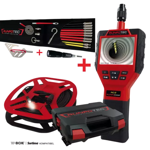 11137 Zestaw walizkowy kamera inspekcyjna RC2 30m + RUNPOSTICKS Comfort 19 / RUNPOTEC 1