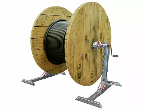 10164 Podnośnik do bębnów kablowych 4,5t / oś 1600mm / RUNPOLIFTER 4500 / RUNPOTEC 1