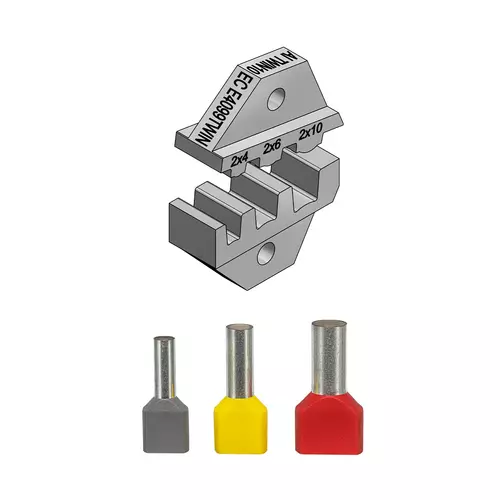 EC E4099TWIN Matryca do tulejek podwójnych 2x4-2x10 mm² 1