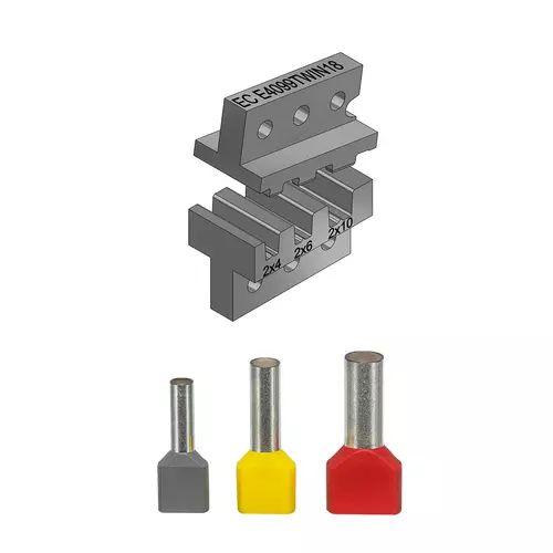 EC E4099TWIN18 Matryca do tulejek podwójnych 2x4-2x10 mm² 1