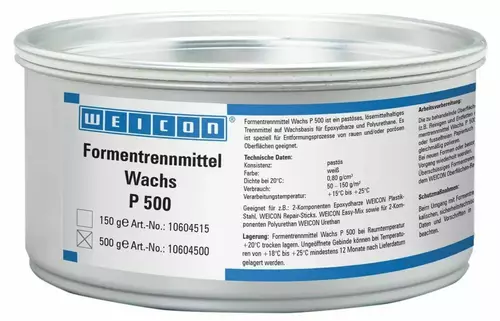 WEICON 10604500 / Mould Release Agent Wax P 500 P 500 0.5 kg 1