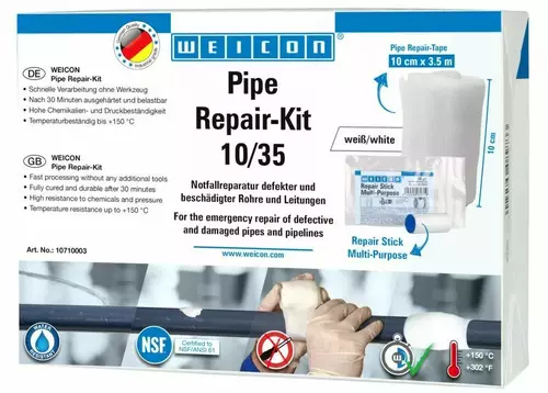 WEICON 10710003 / Pipe Repair-Kit 10/35 (10 cm x 3.5 m) 1