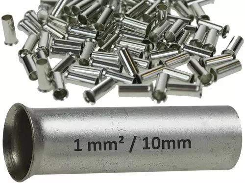 TN 1/10 Tulejka kablowa nieizolowana 1mm2 / 10mm / 100szt. 1