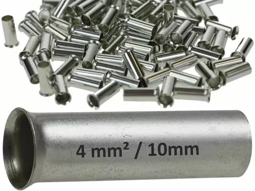 TN 4/10 Tulejka kablowa nieizolowana 4mm2 / 10mm / 100szt. 1