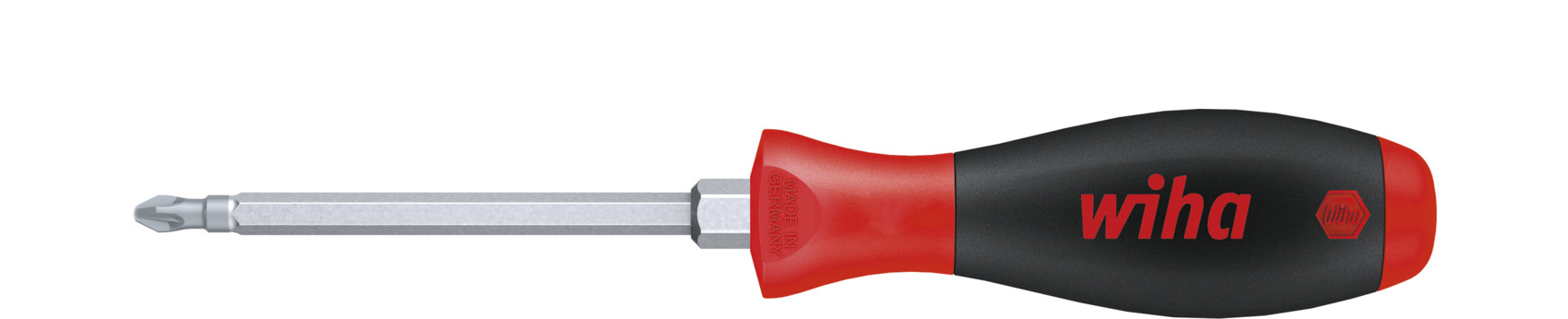 Wkrętak SoftFinish Pozidriv z trzonem sześciokątnym i nasadką sześciokątną PZ2 x 100 mm / WIHA 00777 1