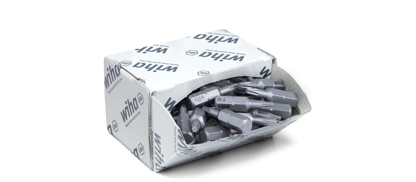 Zestaw bitów Standard 25 mm TORX® (T10) 50-cz. 1/4" C6,3 w dużym opakowaniu / WIHA 08065 1