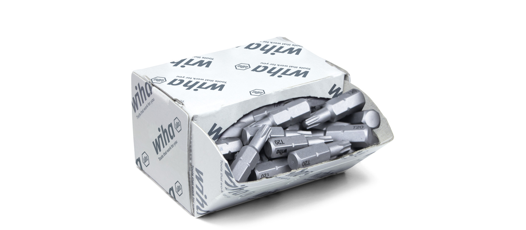 Zestaw bitów Standard 25 mm TORX® (T20) 50-cz. 1/4" C6,3 w dużym opakowaniu / WIHA 08067 1