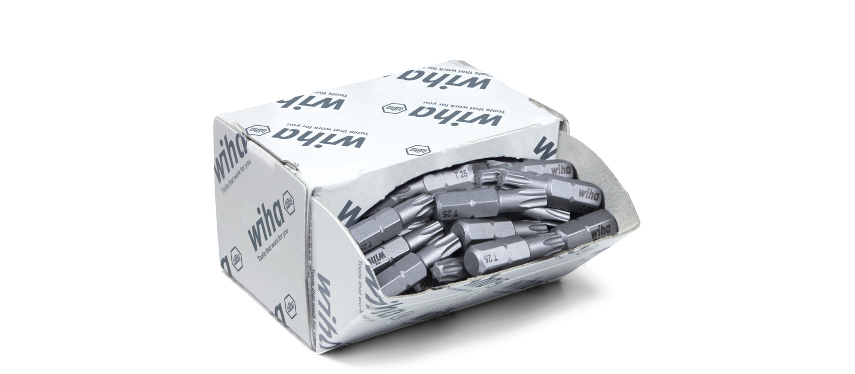 Zestaw bitów Standard 25 mm TORX® (T25) 50-cz. 1/4" C6,3 w dużym opakowaniu / WIHA 08068 1