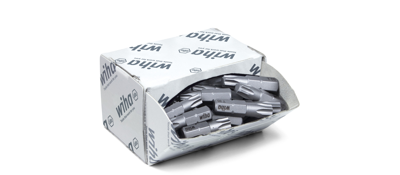 Zestaw bitów Standard 25 mm TORX® (T30) 50-cz. 1/4" C6,3 w dużym opakowaniu / WIHA 08069 1